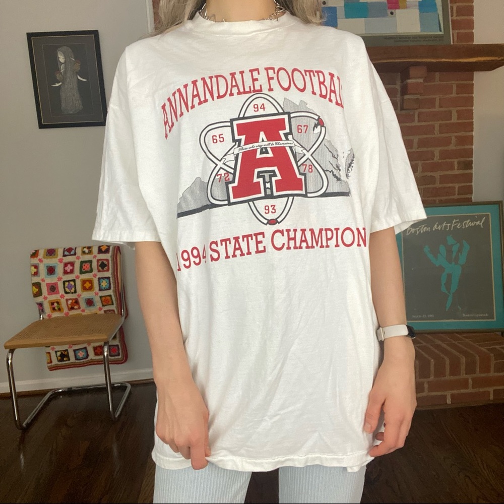Vintage 1994 Annandale Football State Champions Single Stitch Oversized … - Picture 3 of 14